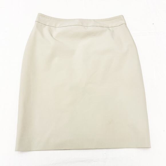 Teenflo Polyester Khaki Cream Pencil Skirt Canada Professional Office Size 10 - Picture 1 of 5